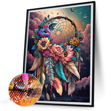 Load image into Gallery viewer, Diamond Painting - Full Round - dream catcher with flowers (30*40CM)