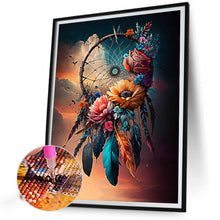 Load image into Gallery viewer, Diamond Painting - Full Round - dream catcher with flowers (30*40CM)
