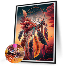 Load image into Gallery viewer, Diamond Painting - Full Round - dream catcher with flowers (30*40CM)