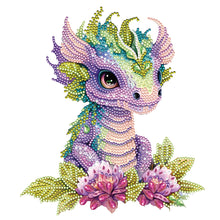 Load image into Gallery viewer, Diamond Painting - Partial Special Shaped - baby dragon (30*30CM)