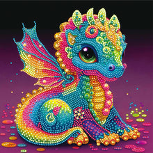 Load image into Gallery viewer, Diamond Painting - Partial Special Shaped - baby dragon (30*30CM)