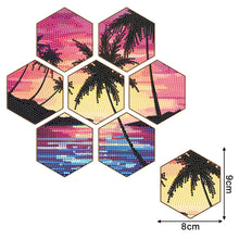 Load image into Gallery viewer, 7pcs Cup Coasters Creative DIY Anti Slip Coasters Honeycomb Shape (BD707)