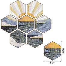 Load image into Gallery viewer, 7pcs Cup Coasters Creative DIY Anti Slip Coasters Honeycomb Shape (BD708)