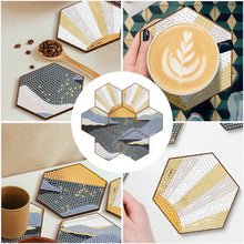 Load image into Gallery viewer, 7pcs Cup Coasters Creative DIY Anti Slip Coasters Honeycomb Shape (BD708)