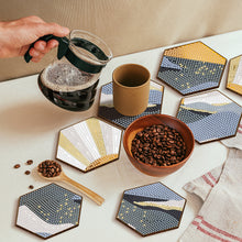 Load image into Gallery viewer, 7pcs Cup Coasters Creative DIY Anti Slip Coasters Honeycomb Shape (BD708)