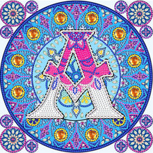 Load image into Gallery viewer, Diamond Painting - Partial Special Shaped - A letter mandala (30*30CM)