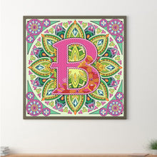 Load image into Gallery viewer, Diamond Painting - Partial Special Shaped - B letter mandala (30*30CM)