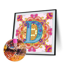 Load image into Gallery viewer, Diamond Painting - Partial Special Shaped - D letter mandala (30*30CM)