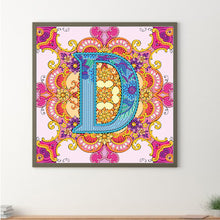 Load image into Gallery viewer, Diamond Painting - Partial Special Shaped - D letter mandala (30*30CM)