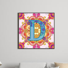 Load image into Gallery viewer, Diamond Painting - Partial Special Shaped - D letter mandala (30*30CM)