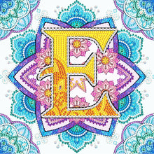 Load image into Gallery viewer, Diamond Painting - Partial Special Shaped - E letter mandala (30*30CM)
