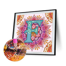 Load image into Gallery viewer, Diamond Painting - Partial Special Shaped - F letter mandala (30*30CM)