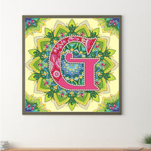 Load image into Gallery viewer, Diamond Painting - Partial Special Shaped - G letter mandala (30*30CM)