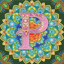 Load image into Gallery viewer, Diamond Painting - Partial Special Shaped - P letter mandala (30*30CM)