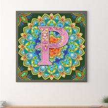 Load image into Gallery viewer, Diamond Painting - Partial Special Shaped - P letter mandala (30*30CM)