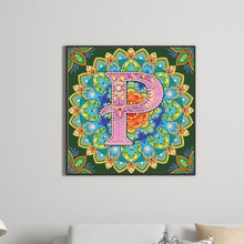 Load image into Gallery viewer, Diamond Painting - Partial Special Shaped - P letter mandala (30*30CM)