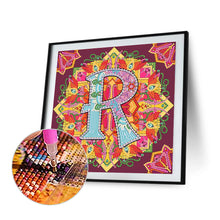 Load image into Gallery viewer, Diamond Painting - Partial Special Shaped - R letter mandala (30*30CM)