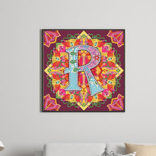 Load image into Gallery viewer, Diamond Painting - Partial Special Shaped - R letter mandala (30*30CM)