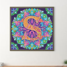 Load image into Gallery viewer, Diamond Painting - Partial Special Shaped - S letter mandala (30*30CM)