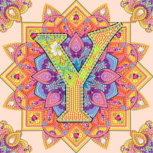 Load image into Gallery viewer, Diamond Painting - Partial Special Shaped - Y letter mandala (30*30CM)