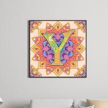 Load image into Gallery viewer, Diamond Painting - Partial Special Shaped - Y letter mandala (30*30CM)