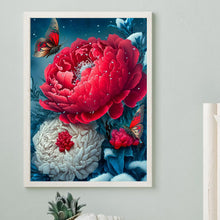 Load image into Gallery viewer, Diamond Painting - Full Round - Butterfly peony (30*40CM)