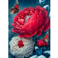 Load image into Gallery viewer, Diamond Painting - Full Round - Butterfly peony (30*40CM)