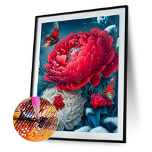 Load image into Gallery viewer, Diamond Painting - Full Round - Butterfly peony (30*40CM)
