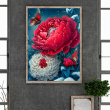 Load image into Gallery viewer, Diamond Painting - Full Round - Butterfly peony (30*40CM)