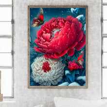 Load image into Gallery viewer, Diamond Painting - Full Round - Butterfly peony (30*40CM)