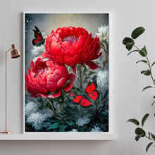 Load image into Gallery viewer, Diamond Painting - Full Round - Butterfly peony (30*40CM)