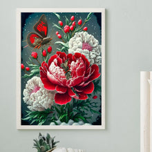 Load image into Gallery viewer, Diamond Painting - Full Round - Butterfly peony (30*40CM)