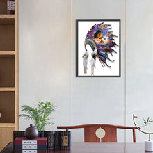 Load image into Gallery viewer, Diamond Painting - Full Round - native american headgear (30*40CM)