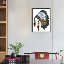 Load image into Gallery viewer, Diamond Painting - Full Round - native american headgear (30*40CM)