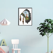 Load image into Gallery viewer, Diamond Painting - Full Round - native american headgear (30*40CM)