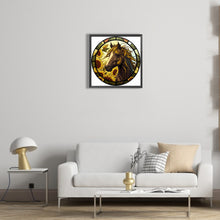 Load image into Gallery viewer, Diamond Painting - Full Round - art window painting sunflower horse (30*30CM)