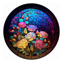Load image into Gallery viewer, Diamond Painting - Full Round - art window grille painting neon rose (30*30CM)