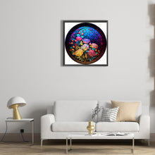 Load image into Gallery viewer, Diamond Painting - Full Round - art window grille painting neon rose (30*30CM)