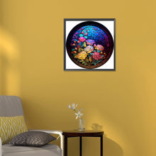 Load image into Gallery viewer, Diamond Painting - Full Round - art window grille painting neon rose (30*30CM)