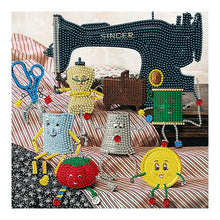 Load image into Gallery viewer, Diamond Painting - Partial Special Shaped - retro nostalgic sewing machine (30*30CM)