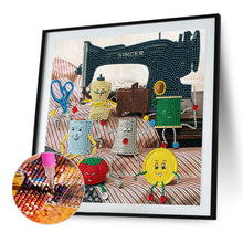 Load image into Gallery viewer, Diamond Painting - Partial Special Shaped - retro nostalgic sewing machine (30*30CM)
