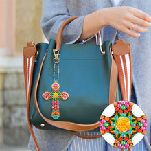 Load image into Gallery viewer, 6pcs Cross Diamond Painting Keychain DIY Diamond Mosaic Kit Bag Pendant