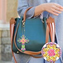 Load image into Gallery viewer, 6pcs Cross Diamond Painting Keychain DIY Diamond Mosaic Kit Bag Pendant