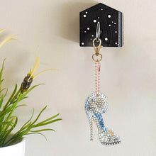 Load image into Gallery viewer, 6pcs High Heels Diamond Art Keychains DIY Keychains Point Drill Key Ring (GJ034)