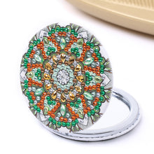 Load image into Gallery viewer, DIY Diamond Art Mosaic Makeup Mirror Art Craft Set Mandala Pattern Pocket Mirror