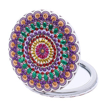 Load image into Gallery viewer, DIY Diamond Art Mosaic Makeup Mirror Art Craft Set Mandala Pattern Pocket Mirror