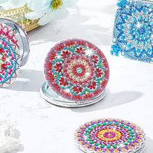 Load image into Gallery viewer, DIY Diamond Art Mosaic Makeup Mirror Art Craft Set Mandala Pattern Pocket Mirror