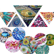 Load image into Gallery viewer, DIY Diamond Art Mosaic Makeup Mirror Art Craft Set Mandala Pattern Pocket Mirror