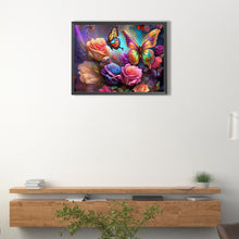 Load image into Gallery viewer, Diamond Painting - Full Round - flowers and butterflies (40*30CM)