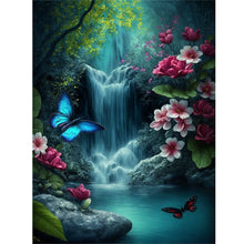 Load image into Gallery viewer, Diamond Painting - Full Round - Butterfly Waterfall (30*40CM)